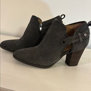 Franco Sarto Women's Perforated Ankle Boots - Gray